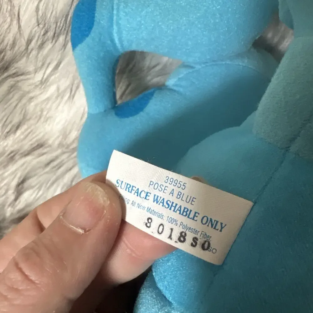 Vintage 1997 Viacom Blues Clues 8” Tyco Plush Dog Stuffed Toy